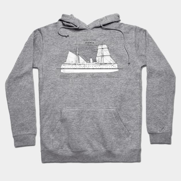 Itasca United States Coast Guard Cutter - SBDpng Hoodie by SPJE Illustration Photography